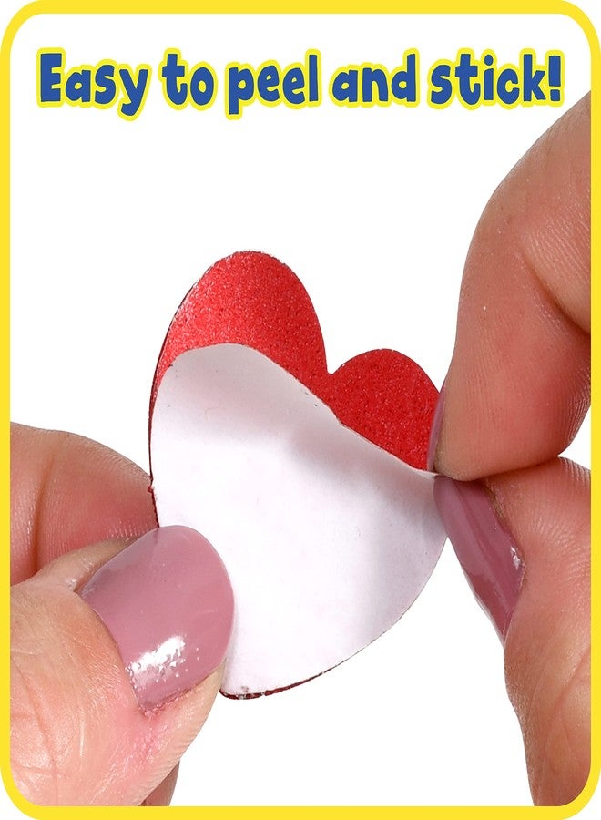 Ready 2 Learn Glitter Foam Stickers - Red, Pink, Silver Hearts - Pack of 168 - Self-Adhesive Stickers for Kids - Stickers for Scrapbooks and Crafts - Image 3